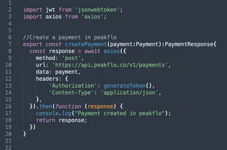 Peakflo’s accounts receivable and payable API integration